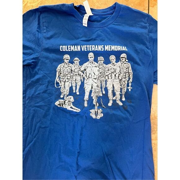 Coleman Veterans Memorial Blue T shirt M - Picture 4 of 5